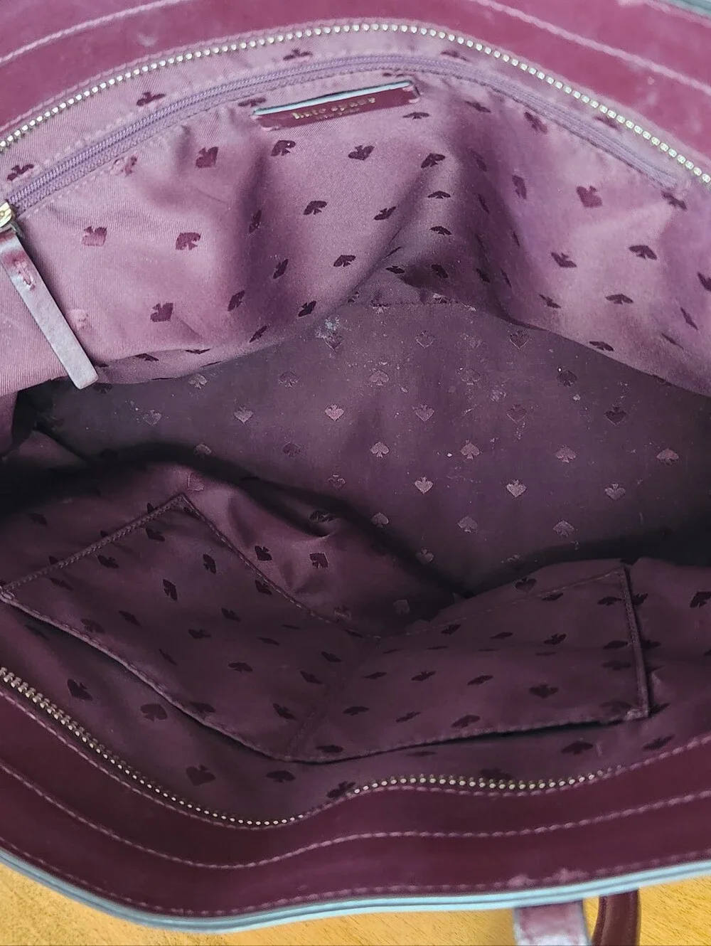 kate spade New York Cherrywood Burgundy Leather Tote